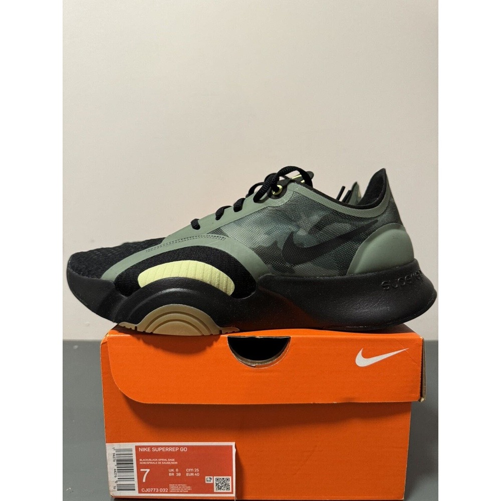 Nike SuperRep Go Spiral Sage Camo Size 7 Men CJ0773-032 Training Running Shoes